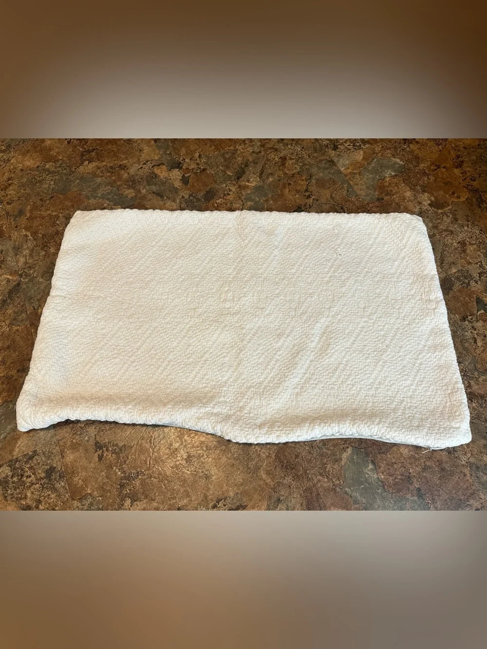 Pottery Barn Cream Sham Cotton Linen Pillow Cover Textured 24” x 15”